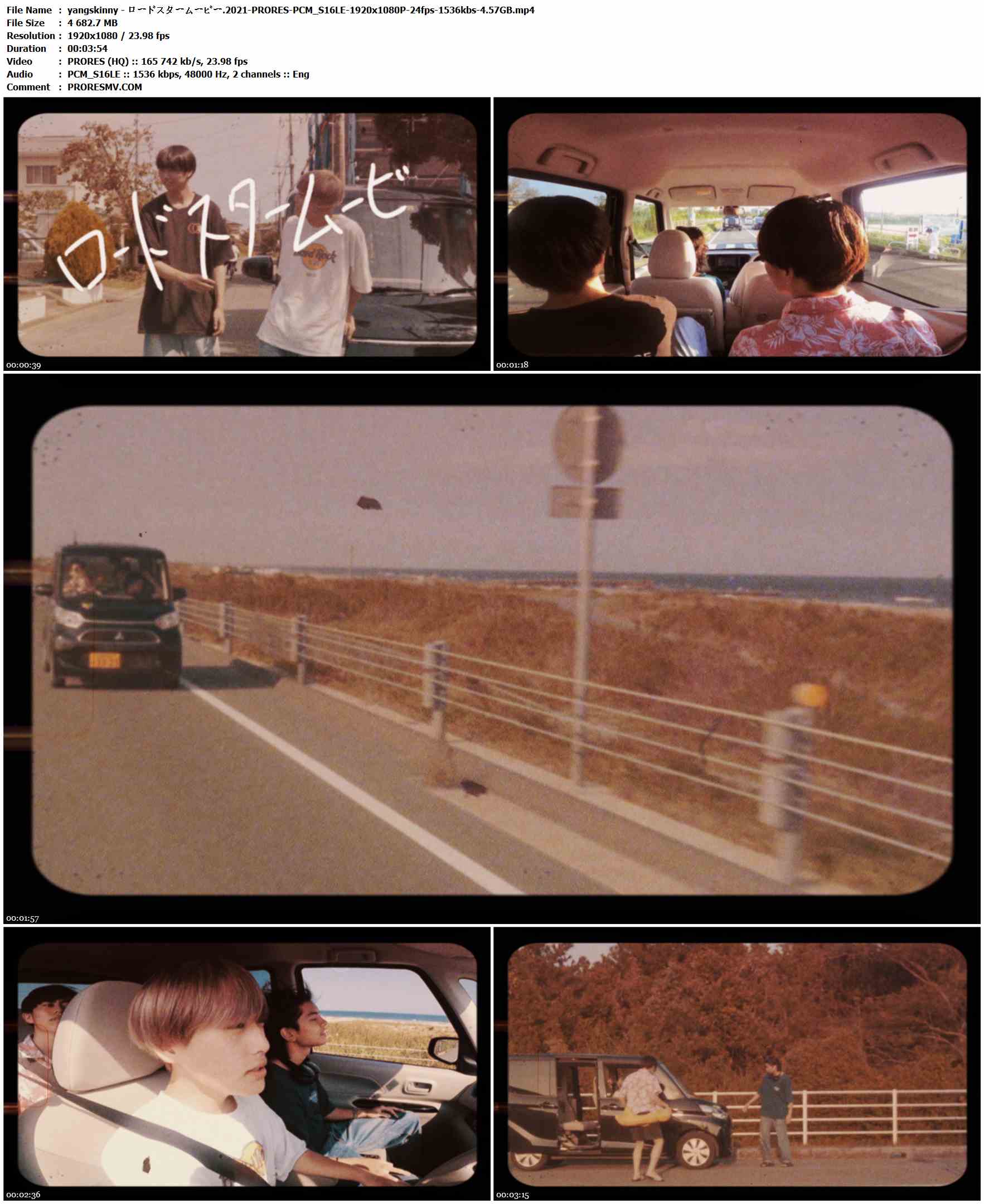 yangskinny - ロードスタームービー.2021-PRORES-PCM_S16LE-1920x1080P-24fps-1536kbs-4.57GB官方MV_高清MV
